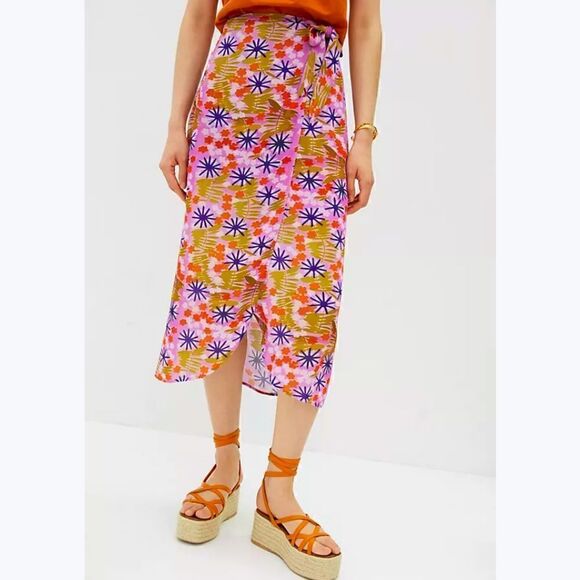 Vera for Anthropologie floral midi skirt - Picture 1 of 14